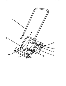 Handle Assembly Diagram and Parts List for 320 28220-7900001 & UP Lawn Boy Snow Blower